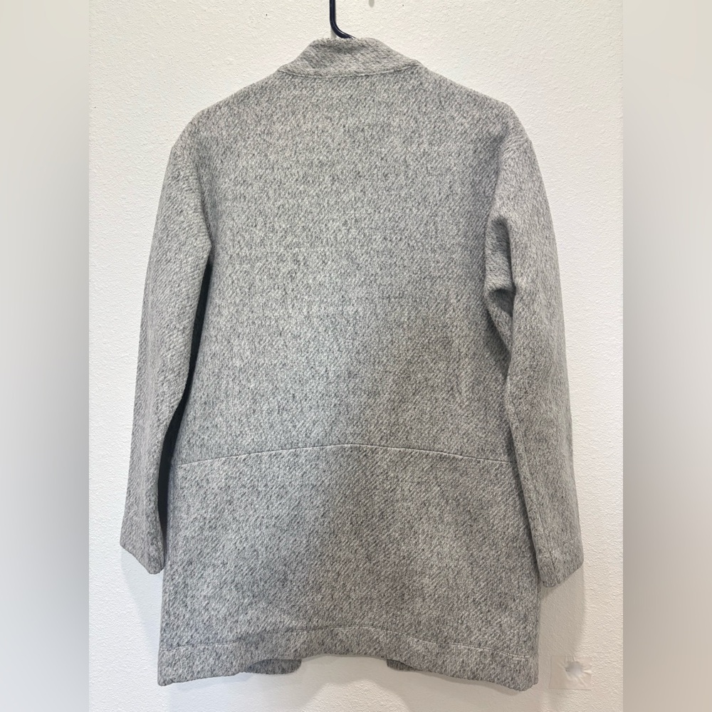 Express Light Gray Open Front Sweater Jacket/Cardigan Coat - Picture 2 of 5
